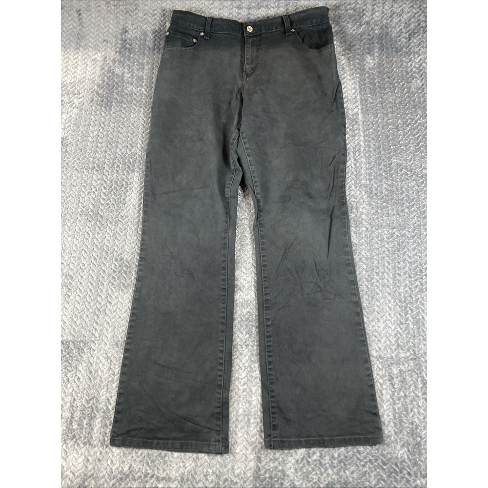 Vintage Levi's 550Jeans Womens 12 M Long Relaxed Fit Tapered Leg Black Y2K Denim